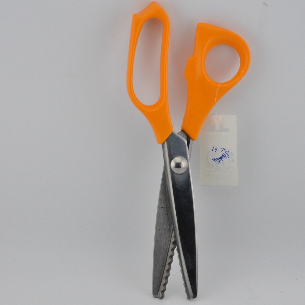 H.A. Kidd Pinking Shears 8in Orange New Stainless Steel Zig Zag Scissors 3310000